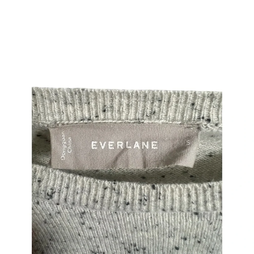 Everlane Classic Cashmere Crew Sweater Donegal Frost Speckled Size Small - Picture 5 of 8
